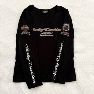Harley Davidson Vintage Patch Women’s Long Sleeve T-Shirt